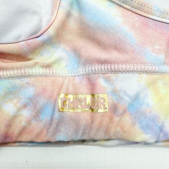 CHRLDR Padded Tie Dye Victory Sports Bra Rainbow Size S Colorful Sporty Active - Picture 6 of 10